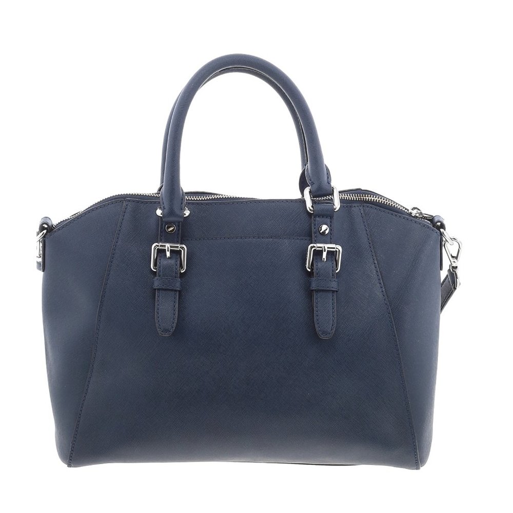 MICHAEL KORS - Ciara Navy Saffiano Leather Satchel - Picture 11 of 12